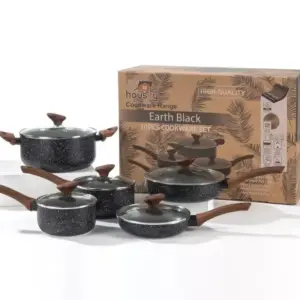 28cm Deep Frying Pan with Lid | Non-Stick, Granite Coating, Sturdy Build – Houszy (Copy)